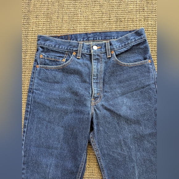Vintage Levis 517 Jeans Mens 32x23.5 Blue Bootcut Altered Hem Pre Owned - Picture 2 of 9